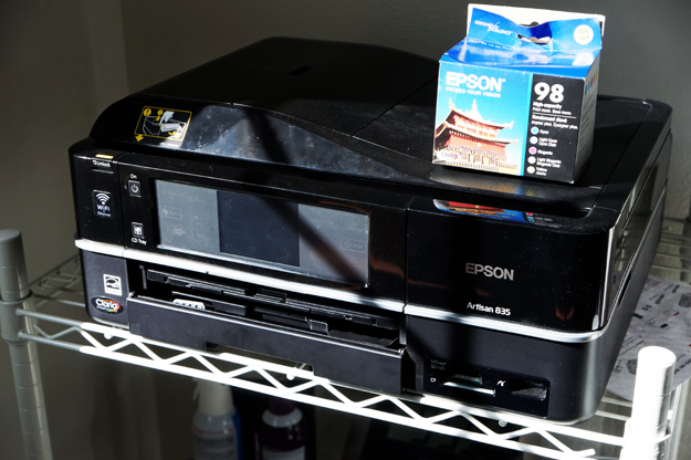 Photograph of Epson Artisan 835 computer printer for Peter Free review.